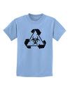 Recycle Biohazard Sign Black and White Childrens T-Shirt by TooLoud-Childrens T-Shirt-TooLoud-Light-Blue-X-Small-Davson Sales