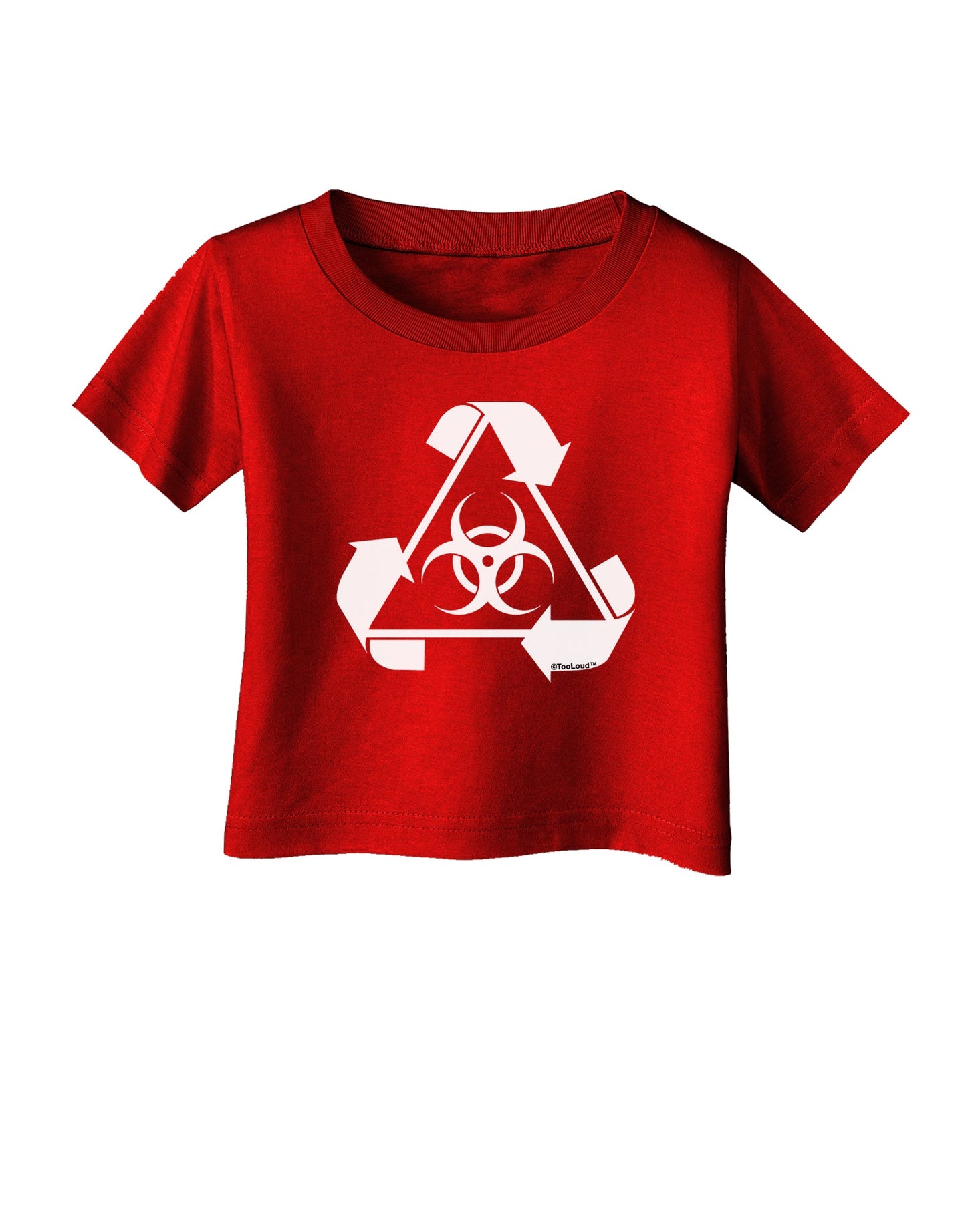 Recycle Biohazard Sign Black and White Infant T-Shirt Dark by TooLoud-Infant T-Shirt-TooLoud-Red-06-Months-Davson Sales