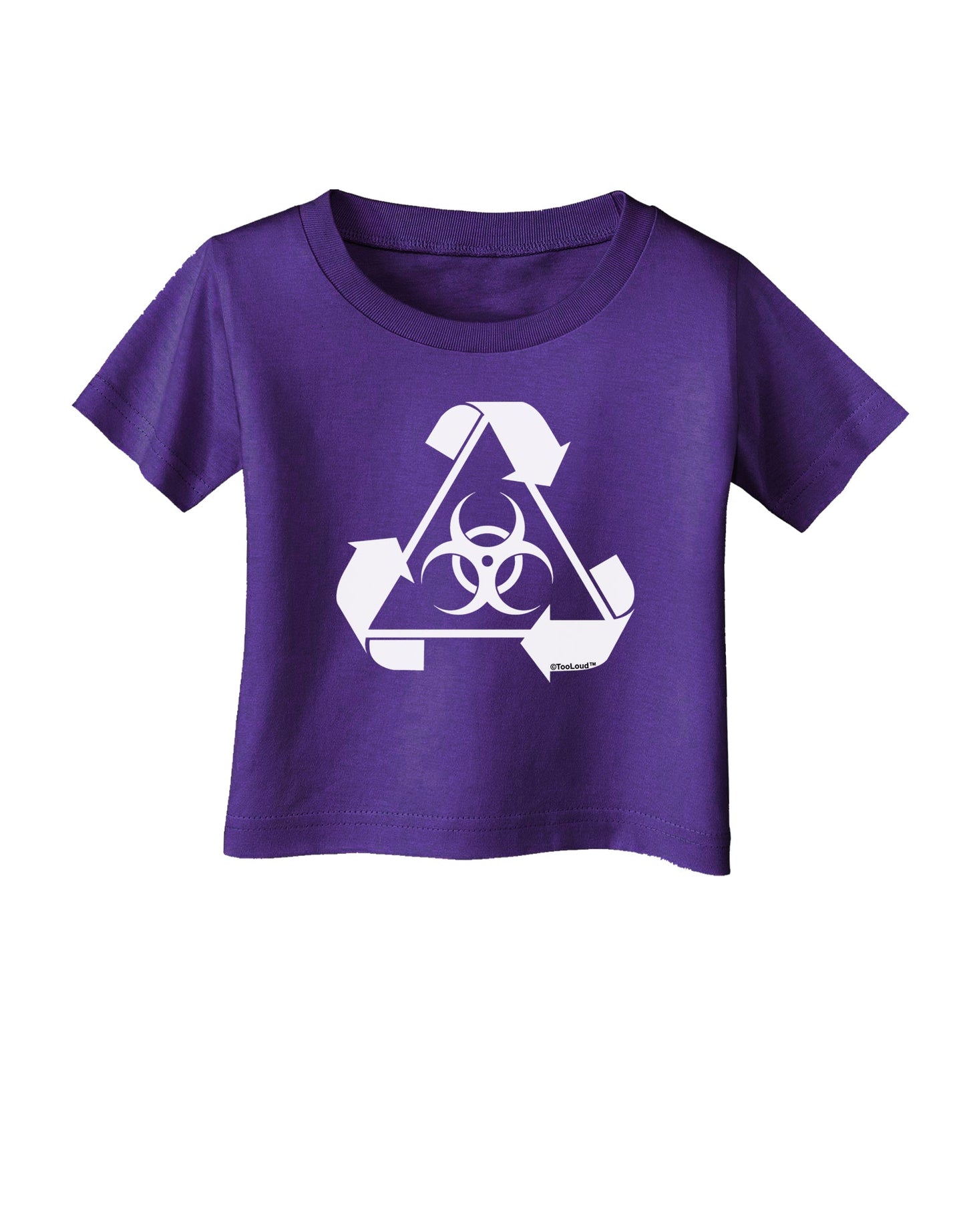 Recycle Biohazard Sign Black and White Infant T-Shirt Dark by TooLoud-Infant T-Shirt-TooLoud-Purple-06-Months-Davson Sales
