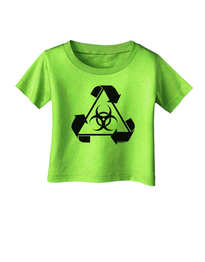 Recycle Biohazard Sign Black and White Infant T-Shirt by TooLoud-Infant T-Shirt-TooLoud-Lime-Green-06-Months-Davson Sales
