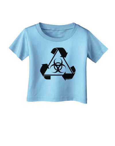 Recycle Biohazard Sign Black and White Infant T-Shirt by TooLoud-Infant T-Shirt-TooLoud-Aquatic-Blue-06-Months-Davson Sales