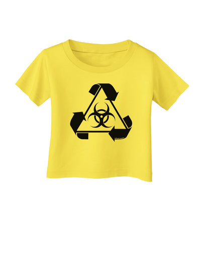 Recycle Biohazard Sign Black and White Infant T-Shirt by TooLoud-Infant T-Shirt-TooLoud-Yellow-06-Months-Davson Sales