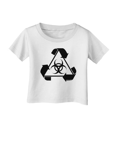 Recycle Biohazard Sign Black and White Infant T-Shirt by TooLoud-Infant T-Shirt-TooLoud-White-06-Months-Davson Sales