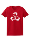 Recycle Biohazard Sign Black and White Womens Dark T-Shirt by TooLoud-Womens T-Shirt-TooLoud-Red-X-Small-Davson Sales
