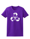 Recycle Biohazard Sign Black and White Womens Dark T-Shirt by TooLoud-Womens T-Shirt-TooLoud-Purple-X-Small-Davson Sales
