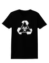 Recycle Biohazard Sign Black and White Womens Dark T-Shirt by TooLoud-Womens T-Shirt-TooLoud-Black-X-Small-Davson Sales