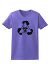 Recycle Biohazard Sign Black and White Womens T-Shirt by TooLoud-Womens T-Shirt-TooLoud-Violet-X-Small-Davson Sales