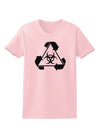 Recycle Biohazard Sign Black and White Womens T-Shirt by TooLoud-Womens T-Shirt-TooLoud-PalePink-X-Small-Davson Sales