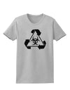 Recycle Biohazard Sign Black and White Womens T-Shirt by TooLoud-Womens T-Shirt-TooLoud-AshGray-X-Small-Davson Sales