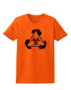 Recycle Biohazard Sign Black and White Womens T-Shirt by TooLoud-Womens T-Shirt-TooLoud-Orange-X-Small-Davson Sales