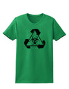 Recycle Biohazard Sign Black and White Womens T-Shirt by TooLoud-Womens T-Shirt-TooLoud-Kelly-Green-X-Small-Davson Sales