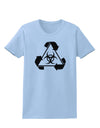 Recycle Biohazard Sign Black and White Womens T-Shirt by TooLoud-Womens T-Shirt-TooLoud-Light-Blue-X-Small-Davson Sales