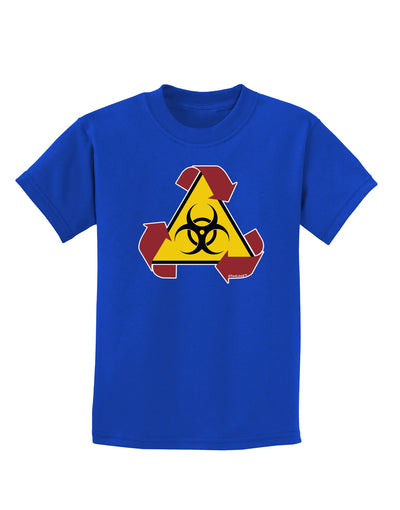 Recycle Biohazard Sign Childrens Dark T-Shirt by TooLoud-Childrens T-Shirt-TooLoud-Royal-Blue-X-Small-Davson Sales