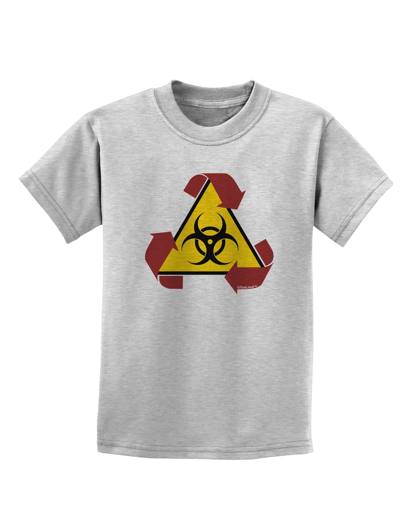 Recycle Biohazard Sign Childrens T-Shirt by TooLoud-Childrens T-Shirt-TooLoud-AshGray-X-Small-Davson Sales