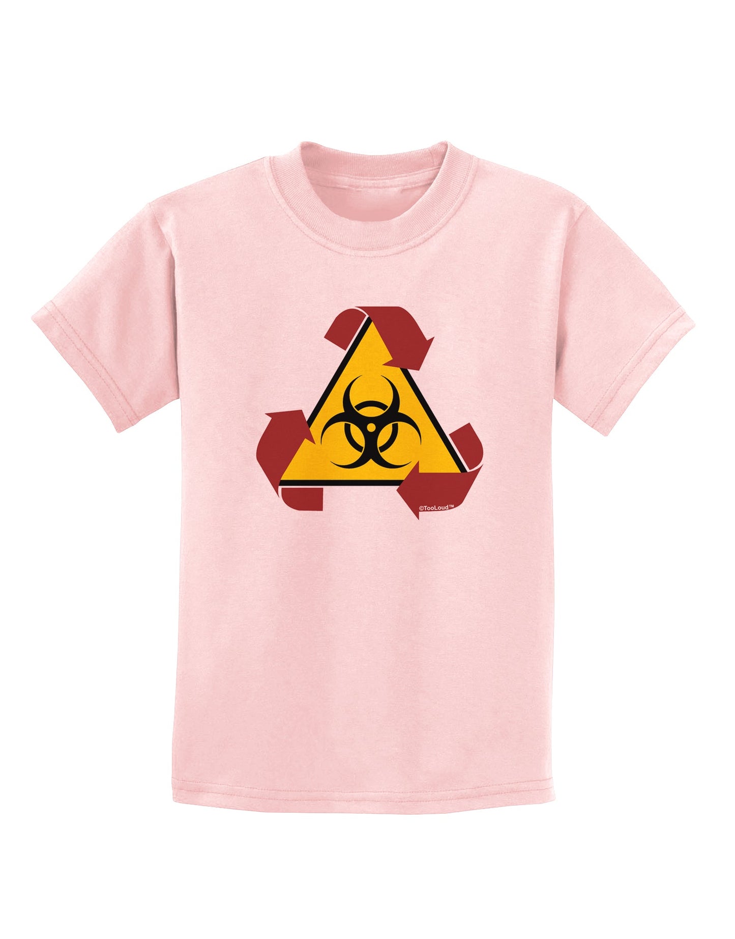 Recycle Biohazard Sign Childrens T-Shirt by TooLoud-Childrens T-Shirt-TooLoud-PalePink-X-Small-Davson Sales