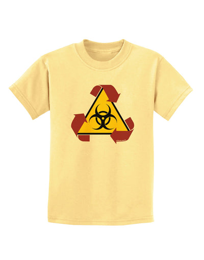 Recycle Biohazard Sign Childrens T-Shirt by TooLoud-Childrens T-Shirt-TooLoud-Daffodil-Yellow-X-Small-Davson Sales