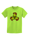 Recycle Biohazard Sign Childrens T-Shirt by TooLoud-Childrens T-Shirt-TooLoud-Lime-Green-X-Small-Davson Sales