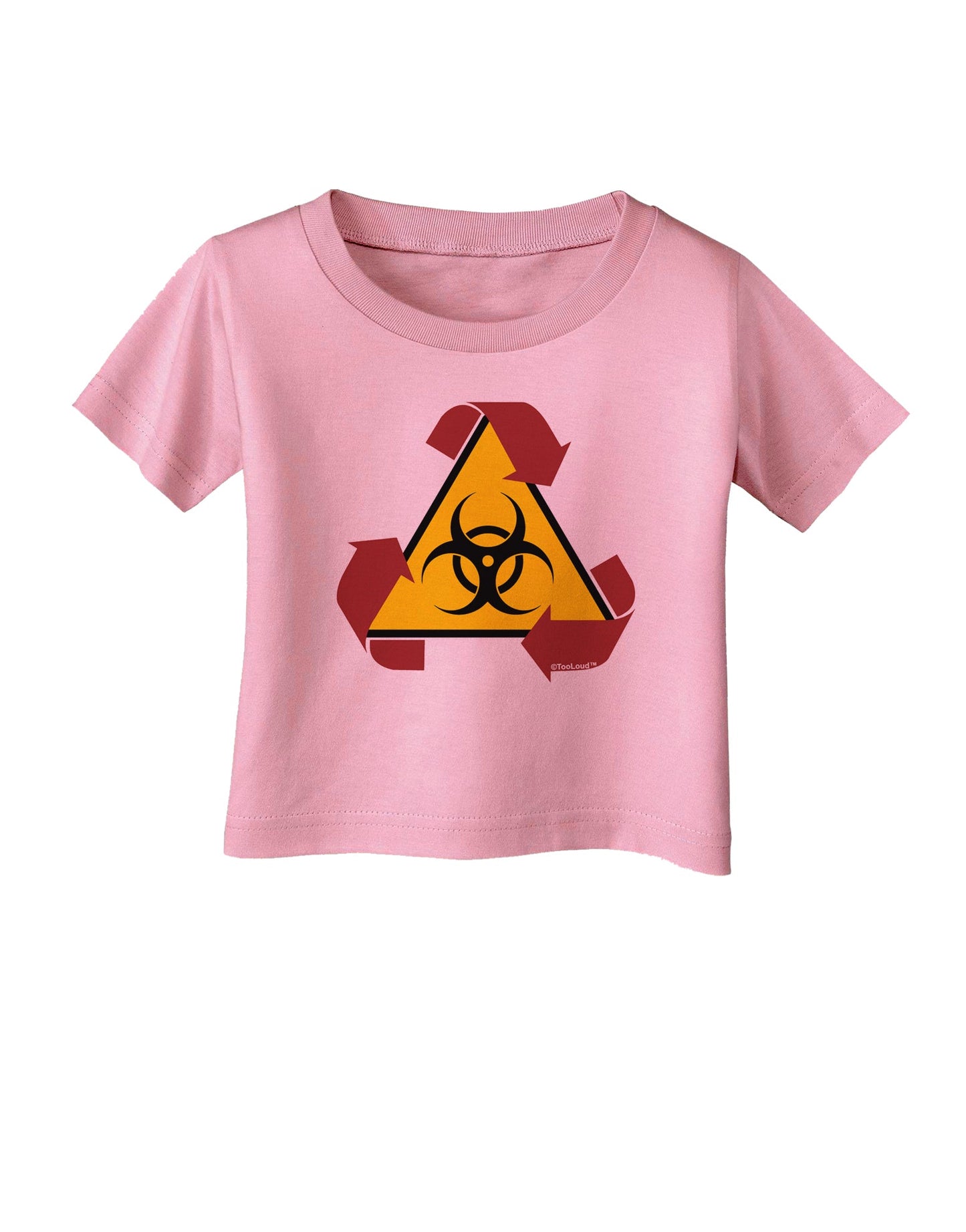 Recycle Biohazard Sign Infant T-Shirt by TooLoud-Infant T-Shirt-TooLoud-Candy-Pink-06-Months-Davson Sales