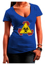 Recycle Biohazard Sign Juniors V-Neck Dark T-Shirt by TooLoud-Womens V-Neck T-Shirts-TooLoud-Royal-Blue-Juniors Fitted Small-Davson Sales