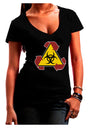 Recycle Biohazard Sign Juniors V-Neck Dark T-Shirt by TooLoud-Womens V-Neck T-Shirts-TooLoud-Black-Juniors Fitted Small-Davson Sales