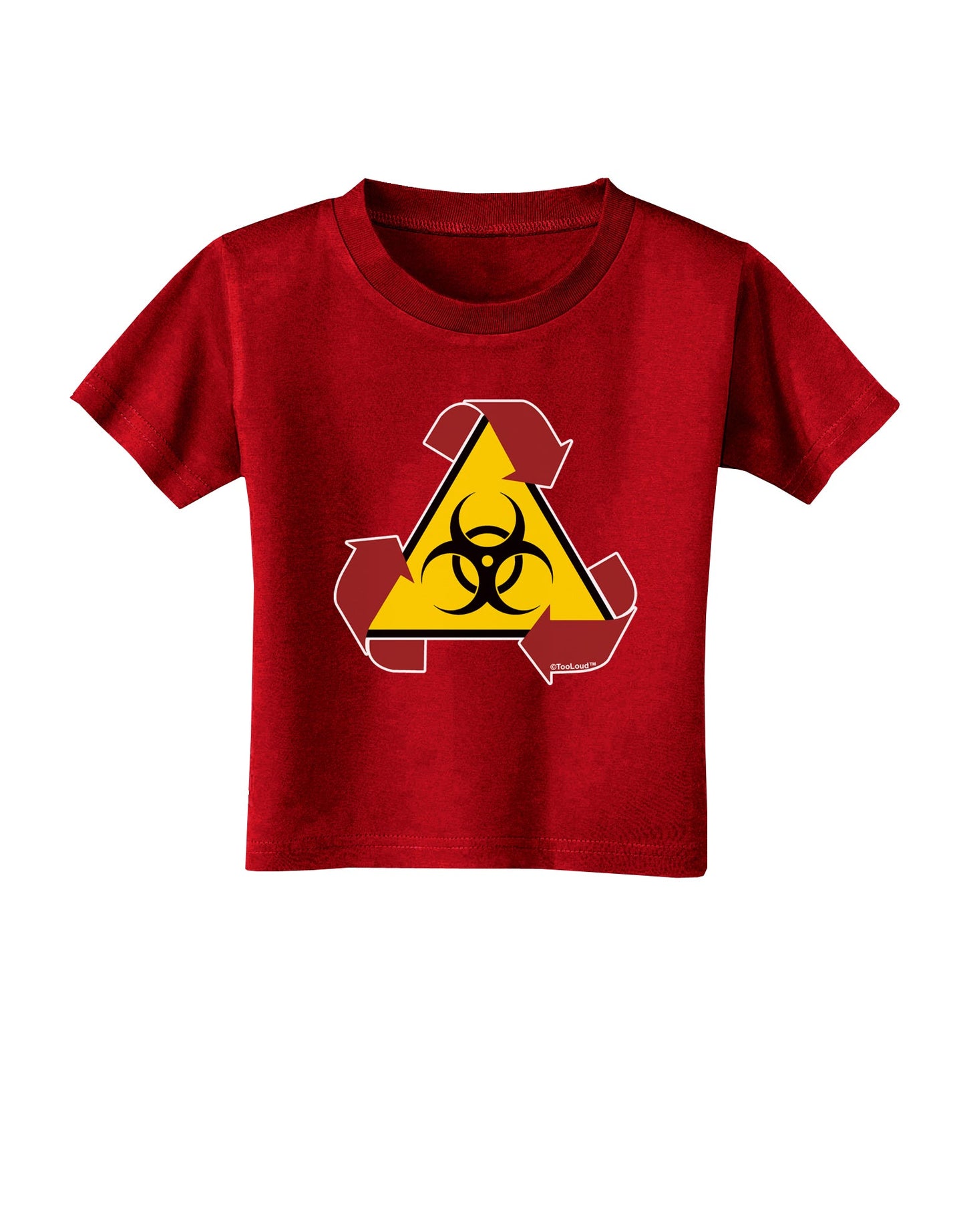 Recycle Biohazard Sign Toddler T-Shirt Dark by TooLoud-Toddler T-Shirt-TooLoud-Red-2T-Davson Sales