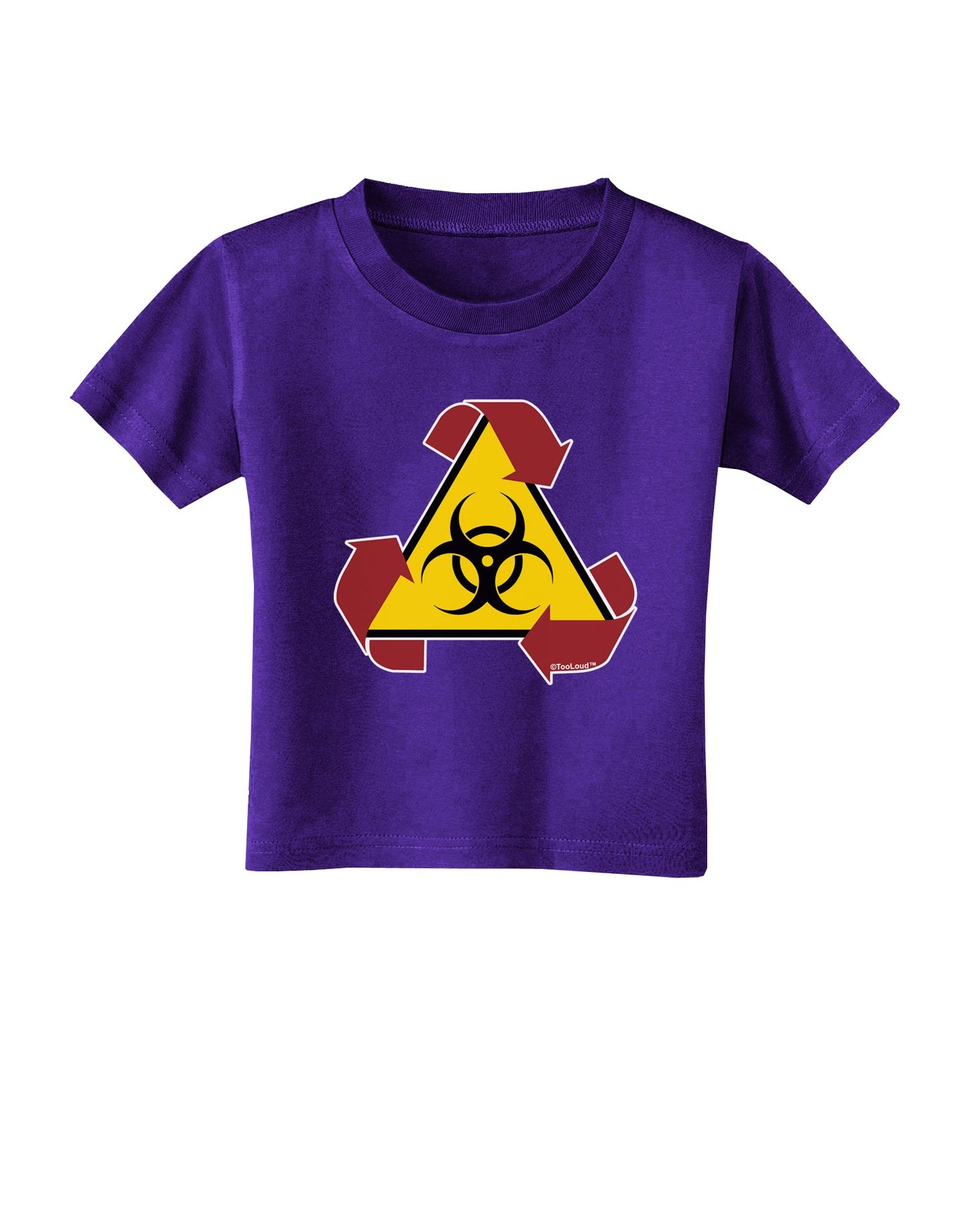 Recycle Biohazard Sign Toddler T-Shirt Dark by TooLoud-Toddler T-Shirt-TooLoud-Purple-2T-Davson Sales