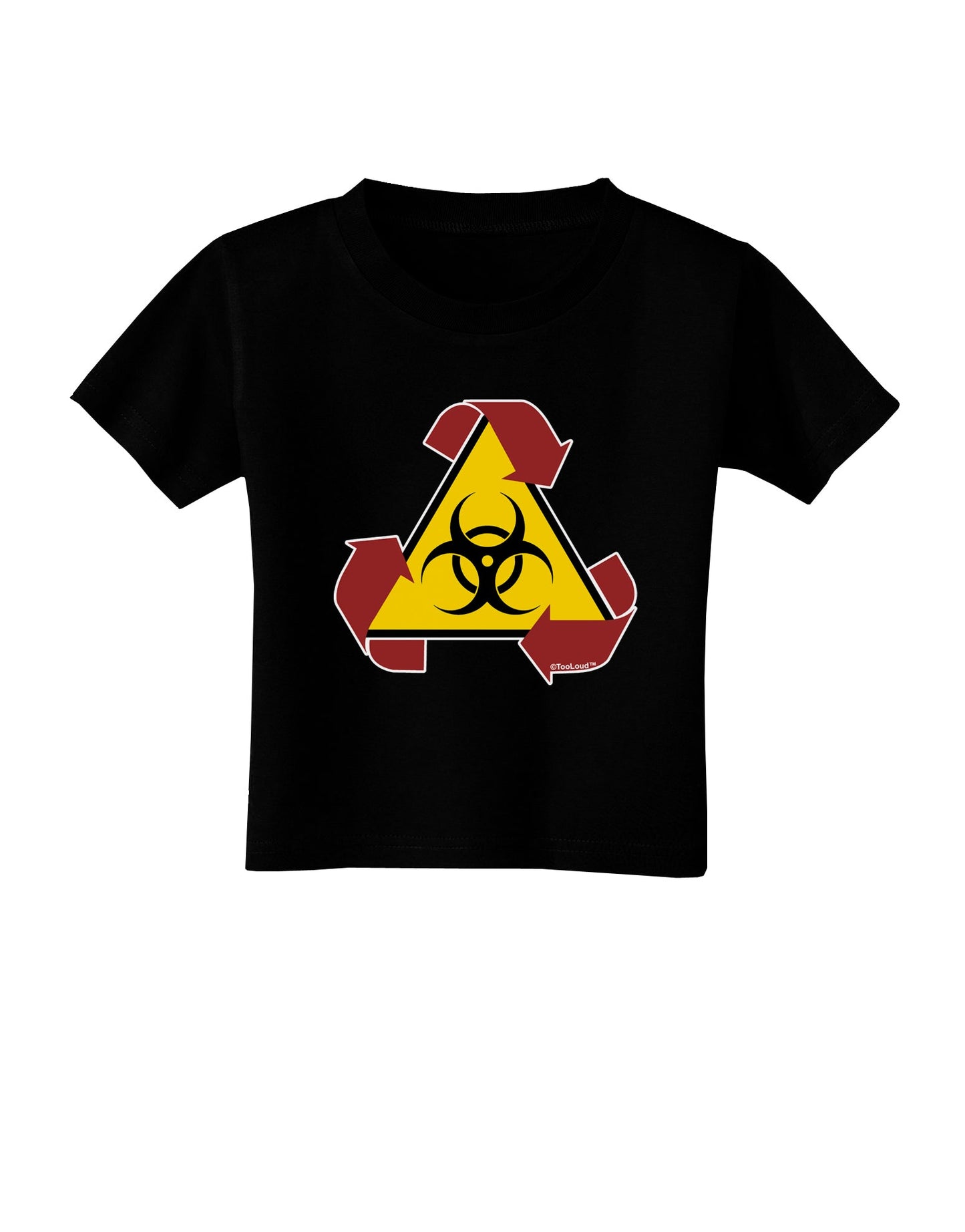Recycle Biohazard Sign Toddler T-Shirt Dark by TooLoud-Toddler T-Shirt-TooLoud-Black-2T-Davson Sales
