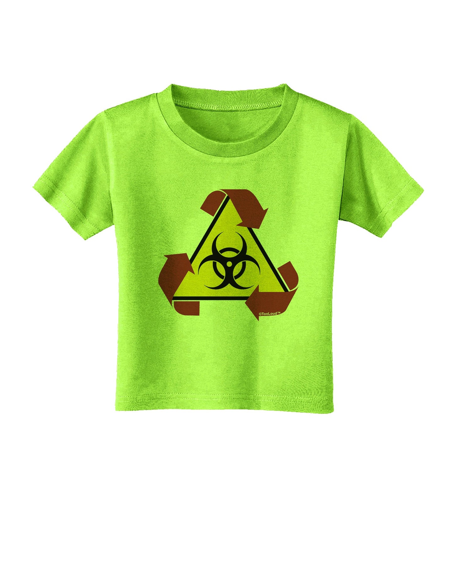 Recycle Biohazard Sign Toddler T-Shirt by TooLoud-Toddler T-Shirt-TooLoud-Lime-Green-2T-Davson Sales