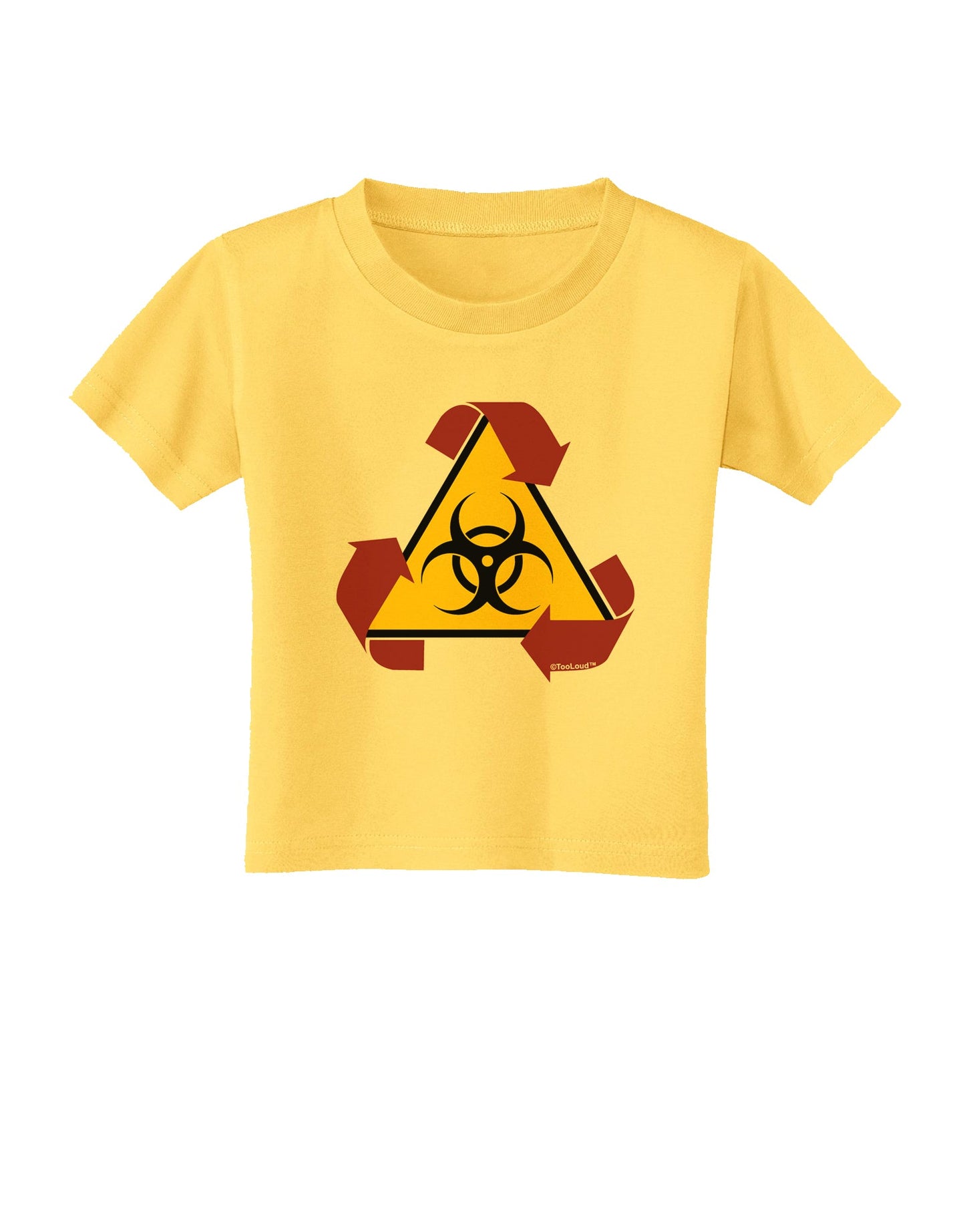 Recycle Biohazard Sign Toddler T-Shirt by TooLoud-Toddler T-Shirt-TooLoud-Yellow-2T-Davson Sales