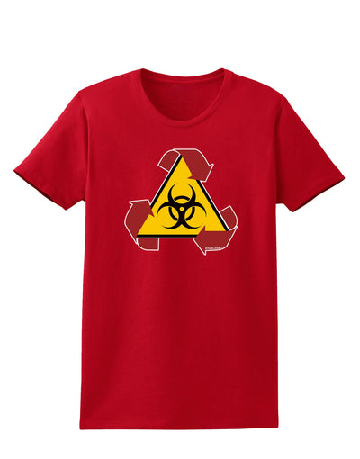 Recycle Biohazard Sign Womens Dark T-Shirt by TooLoud-Womens T-Shirt-TooLoud-Red-X-Small-Davson Sales