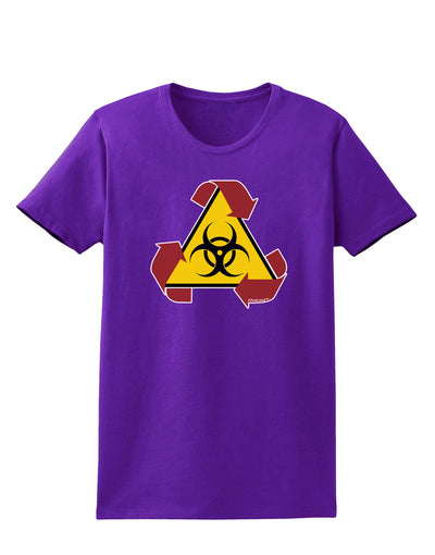 Recycle Biohazard Sign Womens Dark T-Shirt by TooLoud-Womens T-Shirt-TooLoud-Purple-X-Small-Davson Sales