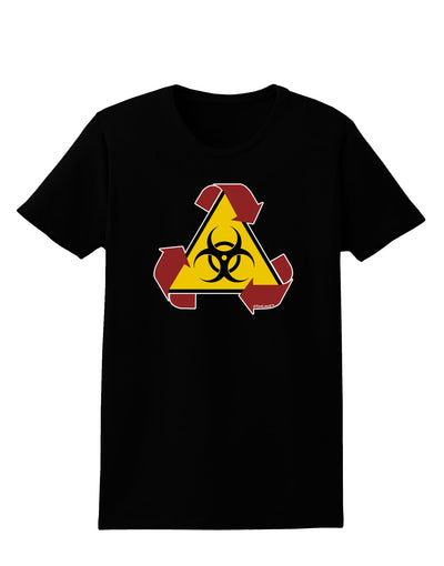 Recycle Biohazard Sign Womens Dark T-Shirt by TooLoud-Womens T-Shirt-TooLoud-Black-X-Small-Davson Sales