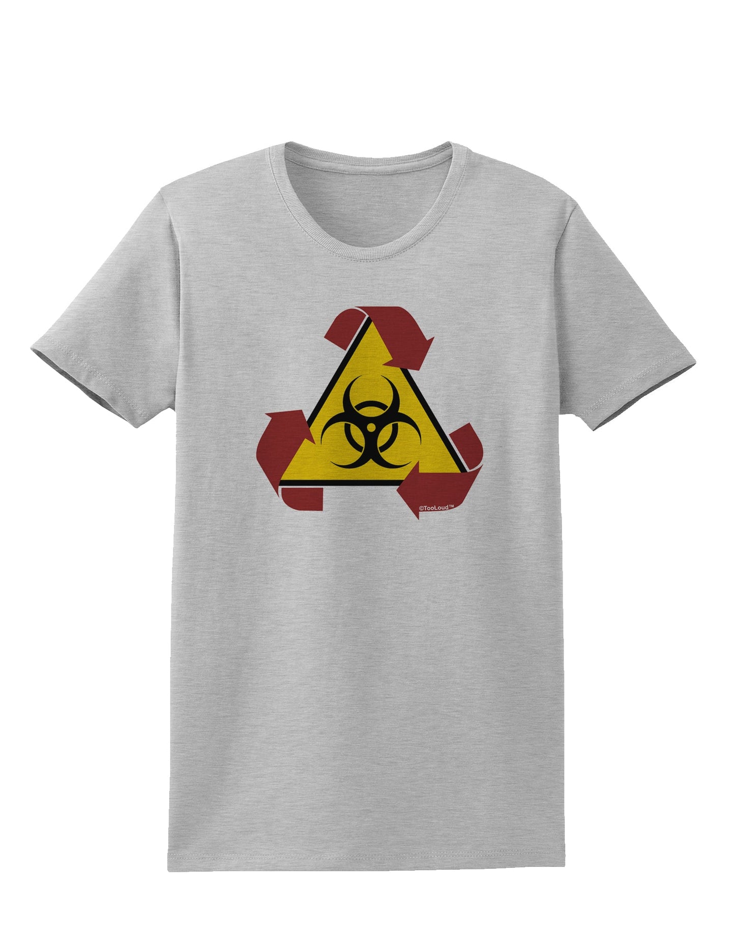 Recycle Biohazard Sign Womens T-Shirt by TooLoud-Womens T-Shirt-TooLoud-AshGray-X-Small-Davson Sales