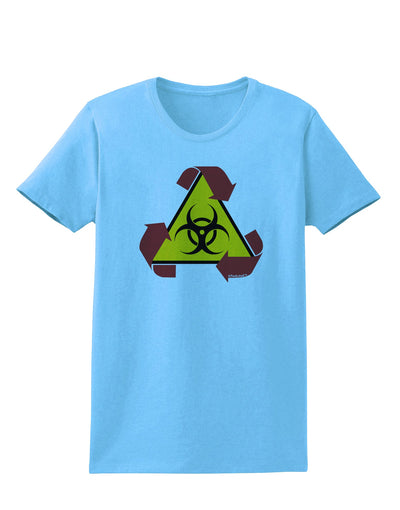 Recycle Biohazard Sign Womens T-Shirt by TooLoud-Womens T-Shirt-TooLoud-Aquatic-Blue-X-Small-Davson Sales