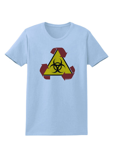 Recycle Biohazard Sign Womens T-Shirt by TooLoud-Womens T-Shirt-TooLoud-Light-Blue-X-Small-Davson Sales