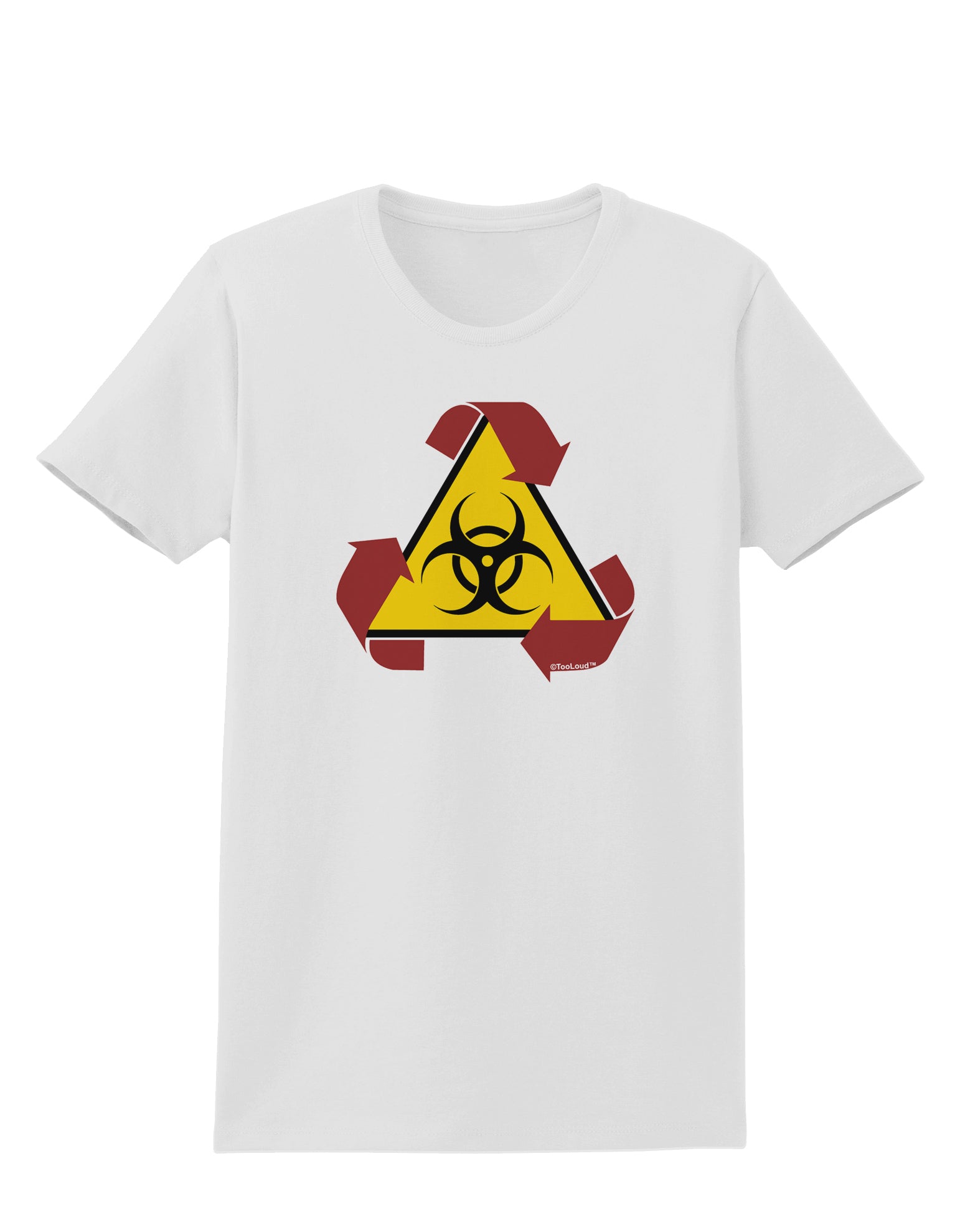 Recycle Biohazard Sign Womens T-Shirt by TooLoud-Womens T-Shirt-TooLoud-White-X-Small-Davson Sales
