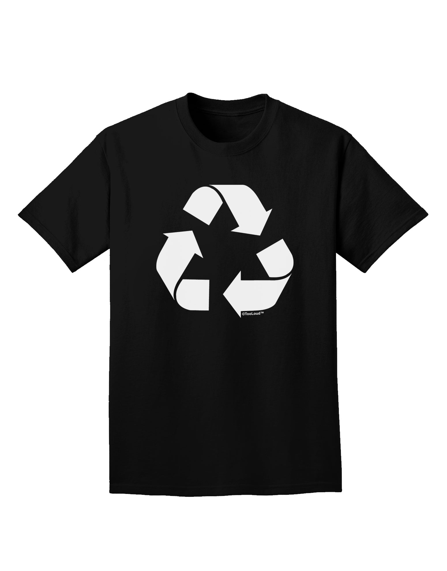 Recycle Black and White Adult Dark T-Shirt by TooLoud-Mens T-Shirt-TooLoud-Black-Small-Davson Sales