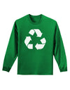 Recycle Black and White Adult Long Sleeve Dark T-Shirt by TooLoud-TooLoud-Kelly-Green-Small-Davson Sales