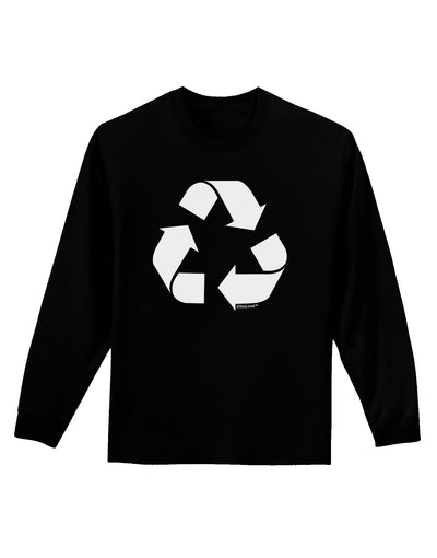 Recycle Black and White Adult Long Sleeve Dark T-Shirt by TooLoud-TooLoud-Black-Small-Davson Sales