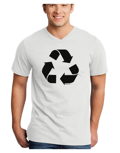 Recycle Black and White Adult V-Neck T-shirt by TooLoud-Mens V-Neck T-Shirt-TooLoud-White-Small-Davson Sales