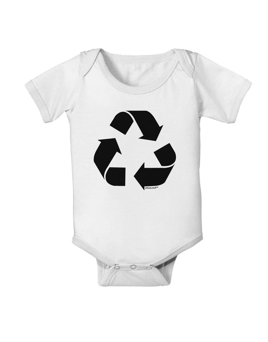 Recycle Black and White Baby Romper Bodysuit by TooLoud-Baby Romper-TooLoud-White-06-Months-Davson Sales