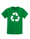 Recycle Black and White Childrens Dark T-Shirt by TooLoud-Childrens T-Shirt-TooLoud-Kelly-Green-X-Small-Davson Sales