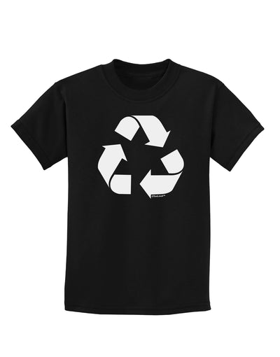 Recycle Black and White Childrens Dark T-Shirt by TooLoud-Childrens T-Shirt-TooLoud-Black-X-Small-Davson Sales