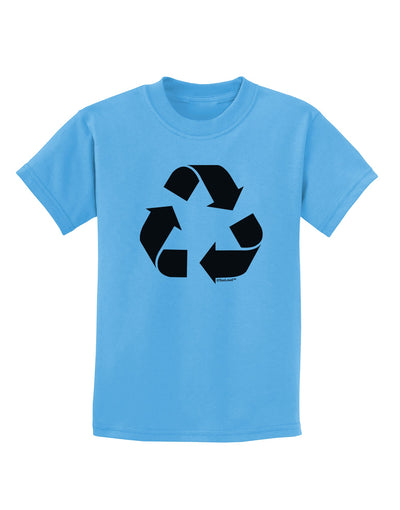 Recycle Black and White Childrens T-Shirt by TooLoud-Childrens T-Shirt-TooLoud-Aquatic-Blue-X-Small-Davson Sales