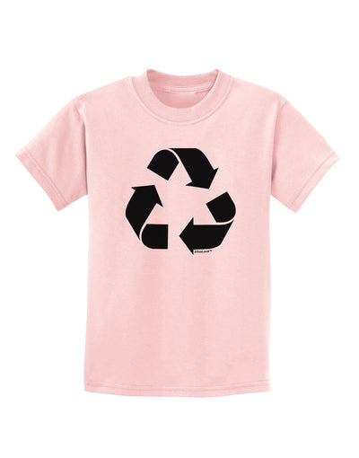 Recycle Black and White Childrens T-Shirt by TooLoud-Childrens T-Shirt-TooLoud-PalePink-X-Small-Davson Sales