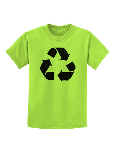 Recycle Black and White Childrens T-Shirt by TooLoud-Childrens T-Shirt-TooLoud-Lime-Green-X-Small-Davson Sales