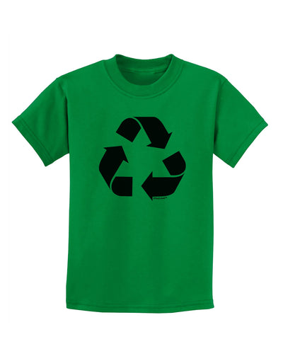 Recycle Black and White Childrens T-Shirt by TooLoud-Childrens T-Shirt-TooLoud-Kelly-Green-X-Small-Davson Sales