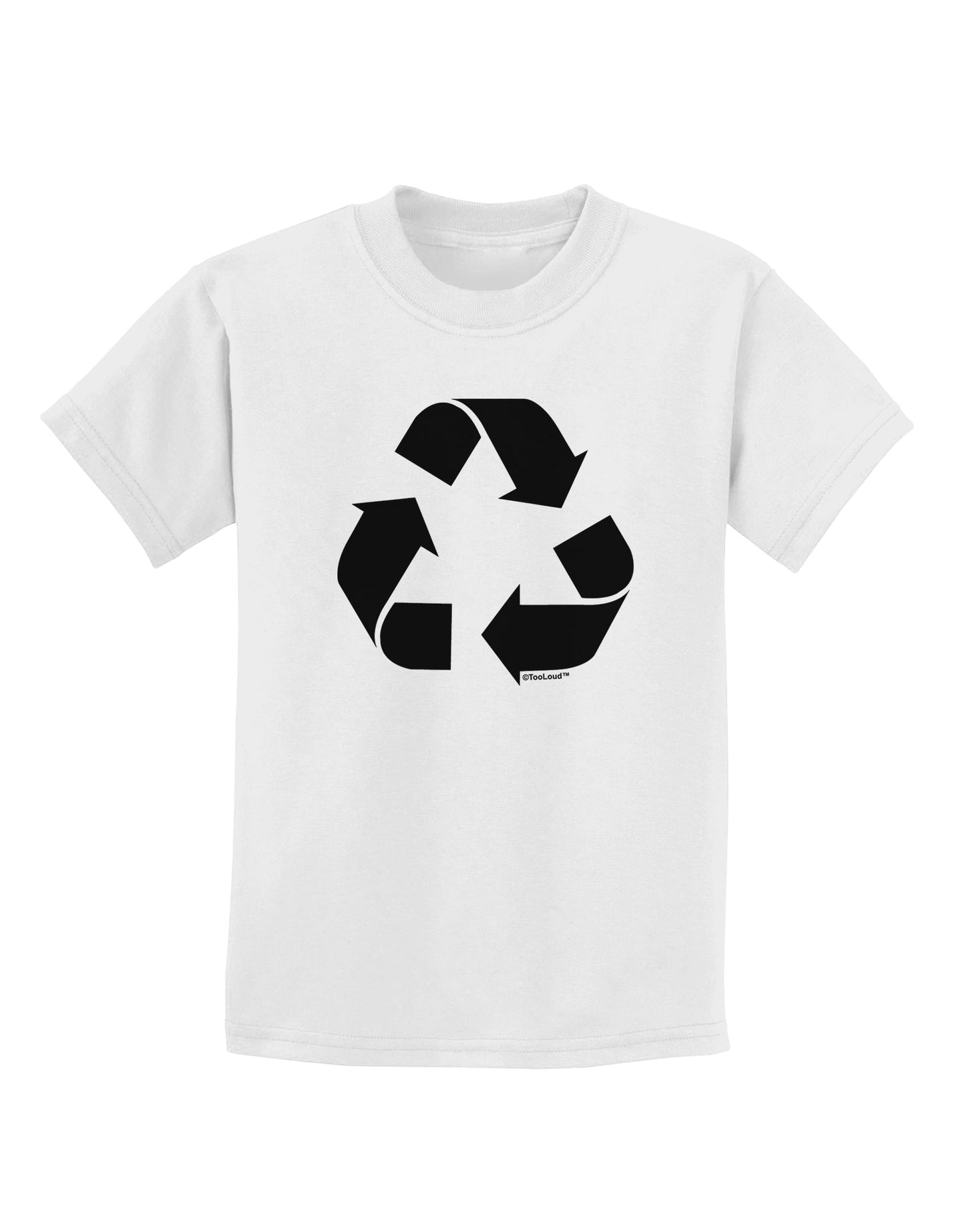 Recycle Black and White Childrens T-Shirt by TooLoud-Childrens T-Shirt-TooLoud-White-X-Small-Davson Sales