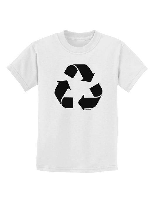 Recycle Black and White Childrens T-Shirt by TooLoud-Childrens T-Shirt-TooLoud-White-X-Small-Davson Sales