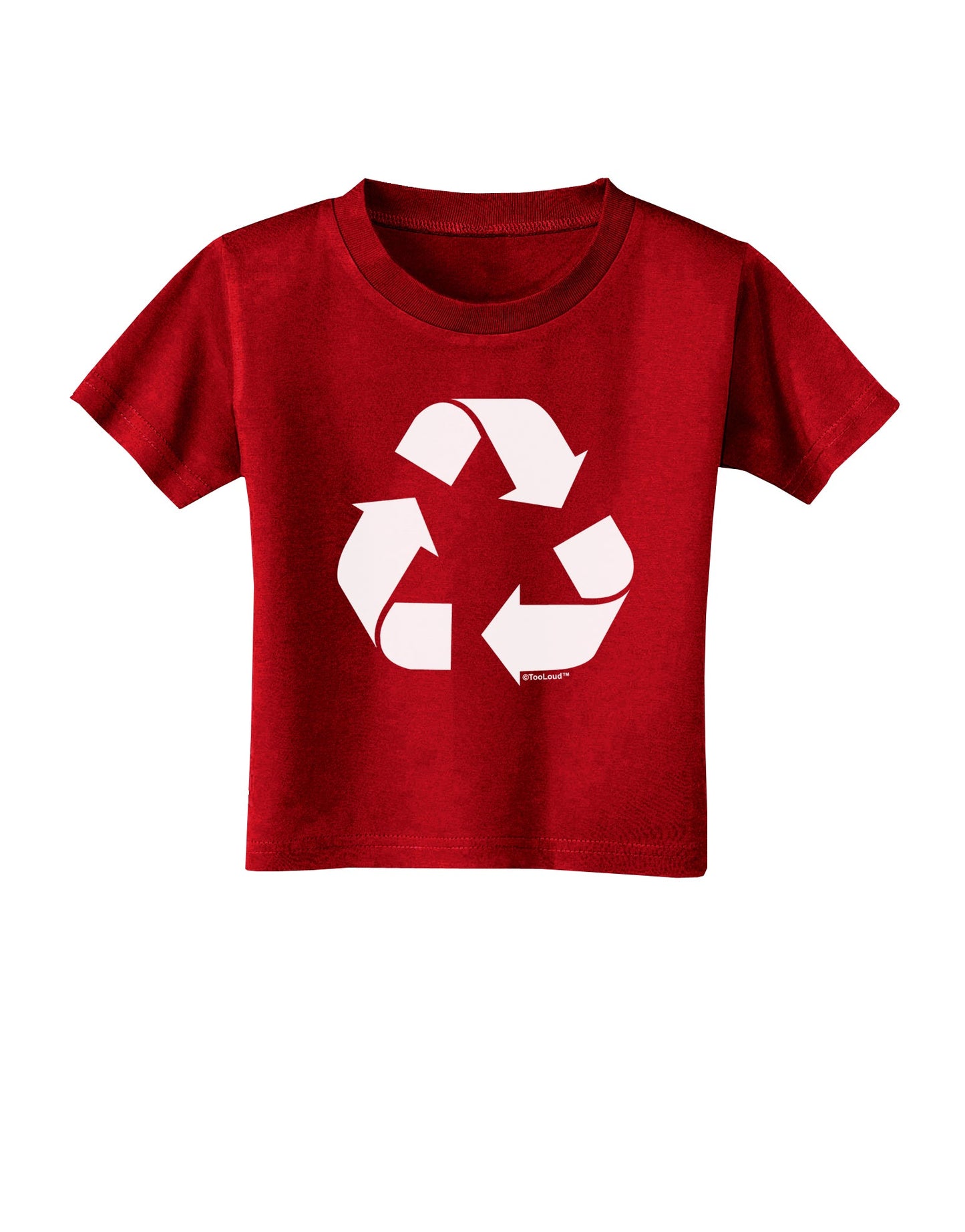 Recycle Black and White Toddler T-Shirt Dark by TooLoud-Toddler T-Shirt-TooLoud-Red-2T-Davson Sales